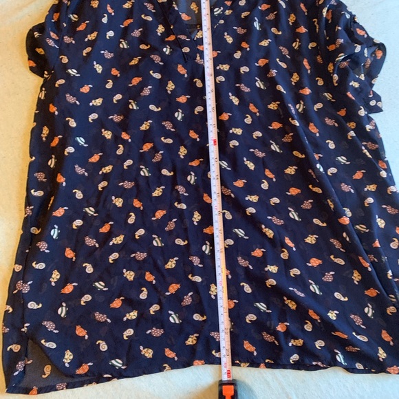 SM Wardrobe Snail & Turtle Print Blouse Size XL - good used condition - Picture 10 of 10